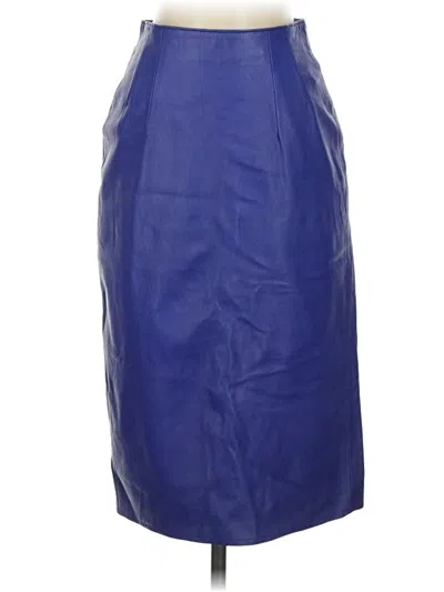 Pre-owned Lotus Faux Leather Skirt In Blue