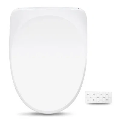 Lotus Smart Elongated Toilet Seat Bidet In Cotton White