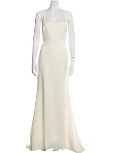 Pre-owned Lotus Threads Square Neckline Long Dress In Neutral