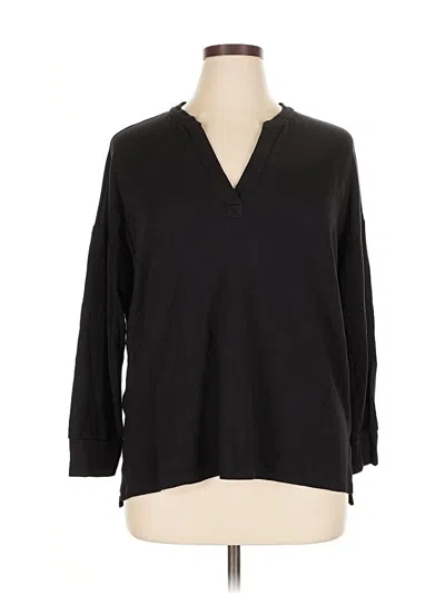 Pre-owned Lou & Grey 3/4 Sleeve T-shirt In Black