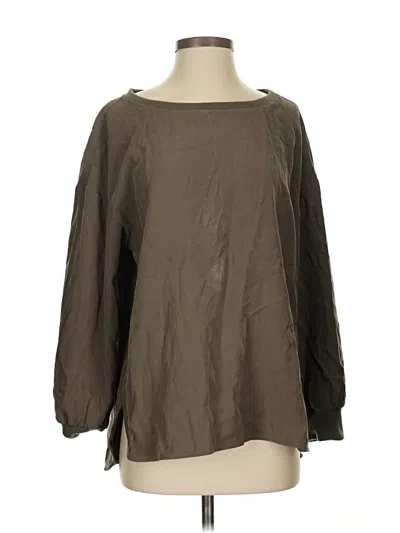 Pre-owned Lou & Grey 3/4 Sleeve T-shirt In Brown