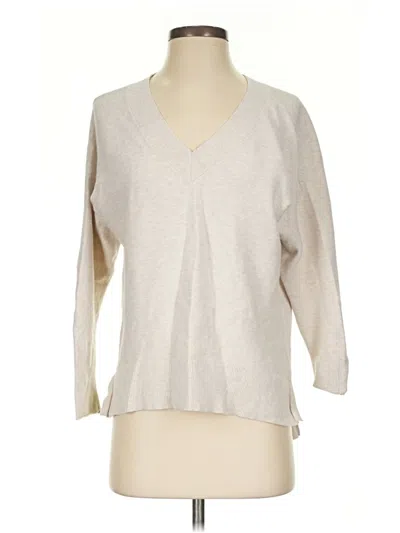 Pre-owned Lou & Grey 3/4 Sleeve Top Gray V-neck Tops