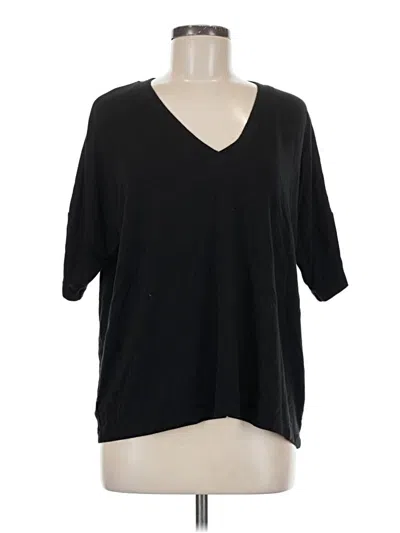 Pre-owned Lou & Grey 3/4 Sleeve T-shirt In Black