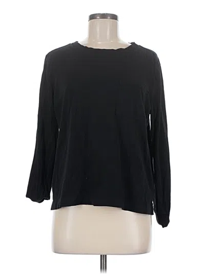 Pre-owned Lou & Grey 3/4 Sleeve T-shirt In Black