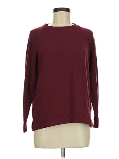 Pre-owned Lou & Grey 3/4 Sleeve T-shirt In Burgundy