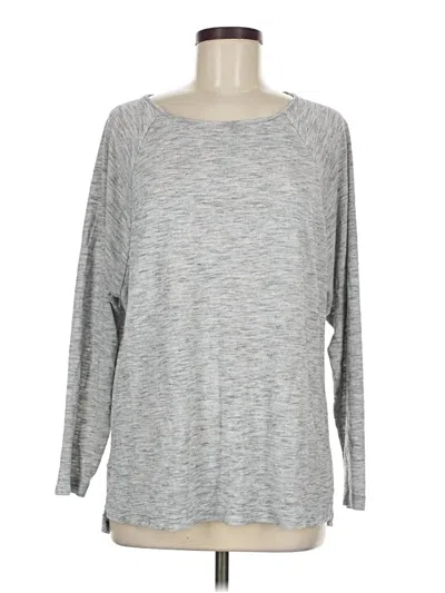 Pre-owned Lou & Grey 3/4 Sleeve T-shirt In Gray