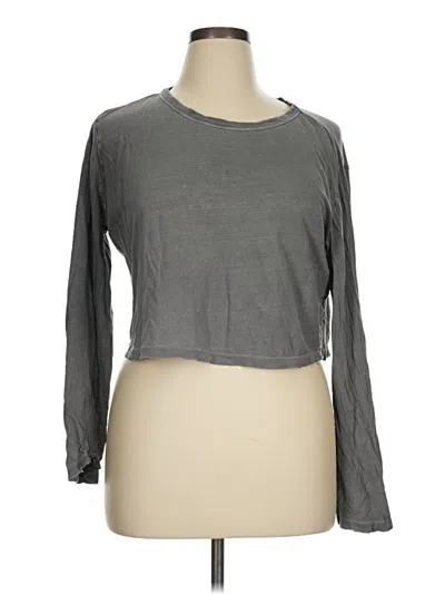Pre-owned Lou & Grey 3/4 Sleeve T-shirt In Gray