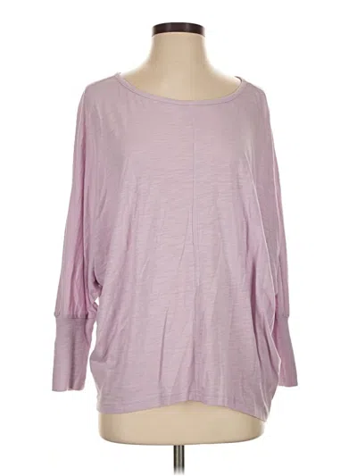 Pre-owned Lou & Grey 3/4 Sleeve T-shirt In Purple
