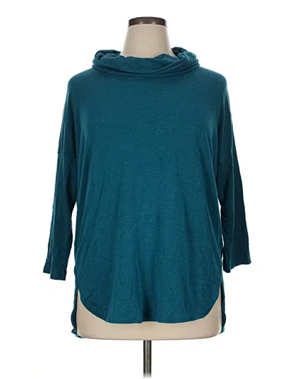 Pre-owned Lou & Grey 3/4 Sleeve T-shirt In Teal