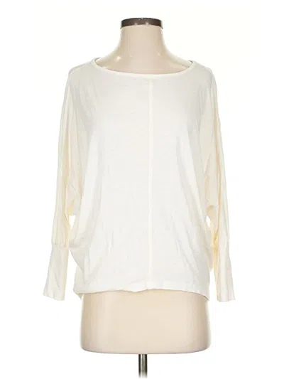 Pre-owned Lou & Grey 3/4 Sleeve T-shirt In White