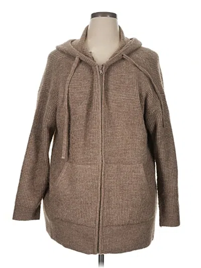 Pre-owned Lou & Grey Cardigan Sweater In Brown