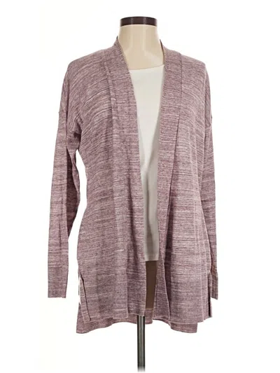 Pre-owned Lou & Grey Cardigan Sweater In Burgundy
