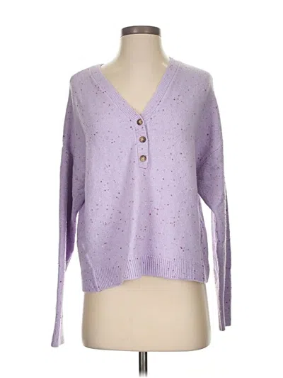 Pre-owned Lou & Grey Cardigan Sweater In Purple