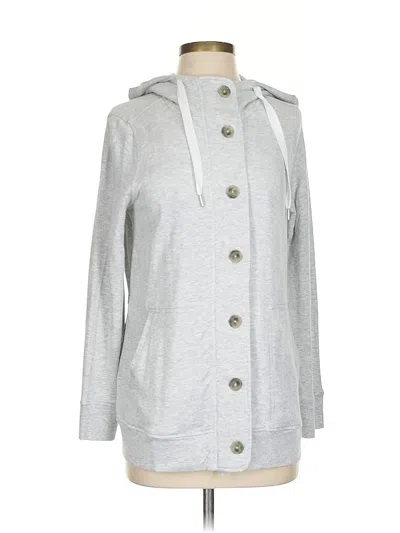 Pre-owned Lou & Grey Cardigan Sweater In Silver