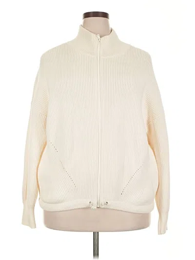 Pre-owned Lou & Grey Cardigan Sweater In White