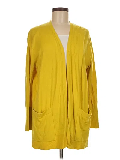 Pre-owned Lou & Grey Cardigan Sweater In Yellow