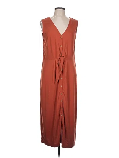 Pre-owned Lou & Grey Casual Dress In Brown