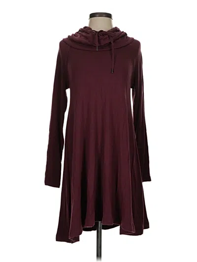 Pre-owned Lou & Grey Casual Dress In Burgundy