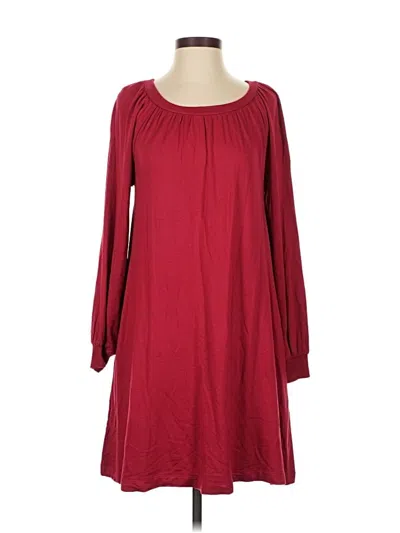 Pre-owned Lou & Grey Casual Dress In Burgundy