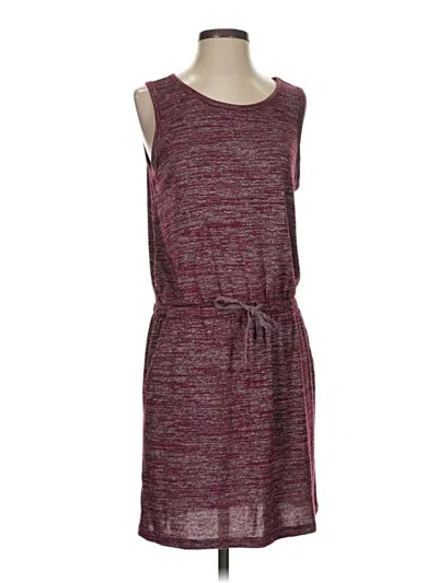 Pre-owned Lou & Grey Casual Dress In Burgundy