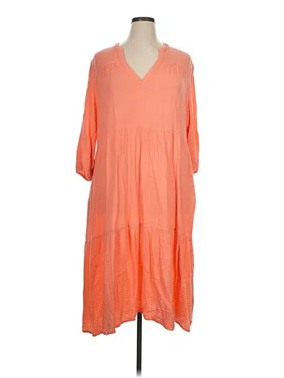 Pre-owned Lou & Grey Casual Dress In Orange