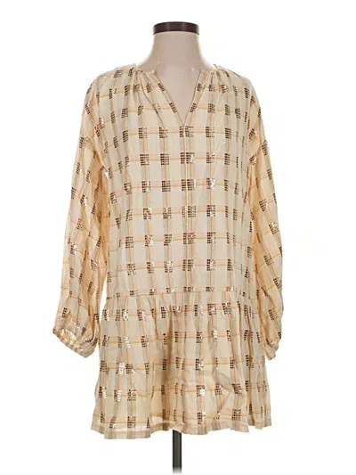 Pre-owned Lou & Grey Casual Dress In Tan