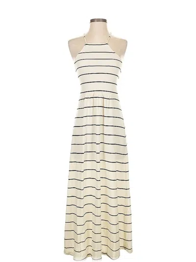 Pre-owned Lou & Grey Casual Dress In White