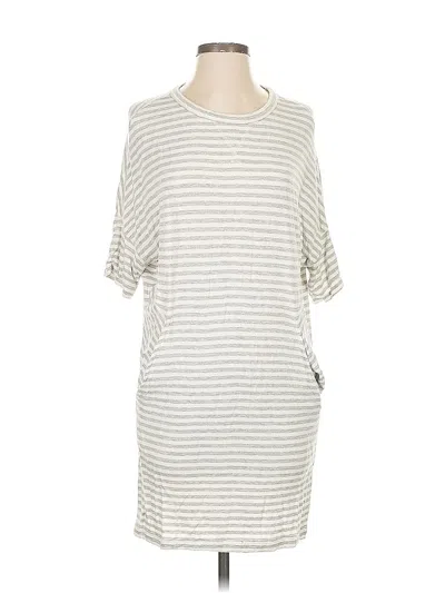 Pre-owned Lou & Grey Casual Dress In White