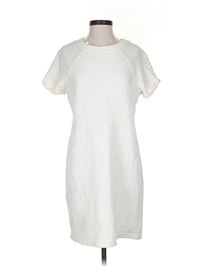 Pre-owned Lou & Grey Casual Dress In White