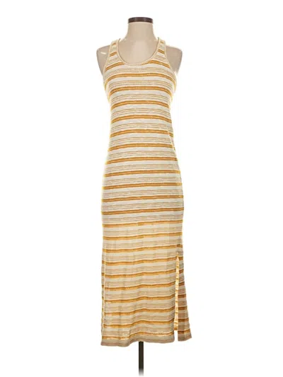 Pre-owned Lou & Grey Casual Dress In White