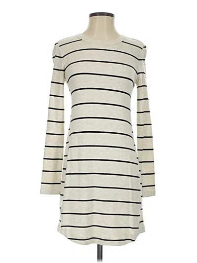 Pre-owned Lou & Grey Casual Dress In White
