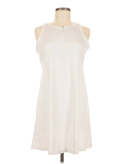Pre-owned Lou & Grey Casual Dress In White