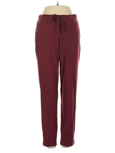 Pre-owned Lou & Grey Casual Pants In Burgundy