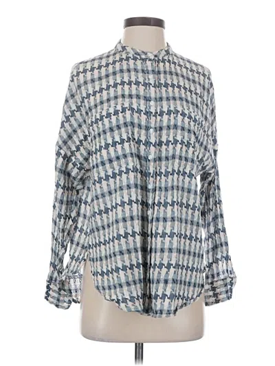 Pre-owned Lou & Grey For Loft 3/4 Sleeve Blouse In Blue