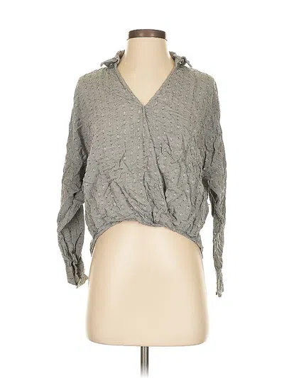 Pre-owned Lou & Grey For Loft 3/4 Sleeve Blouse In Gray