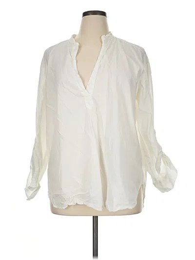 Pre-owned Lou & Grey For Loft 3/4 Sleeve Blouse In Ivory