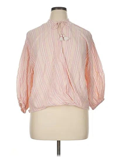 Pre-owned Lou & Grey For Loft 3/4 Sleeve Blouse In Pink