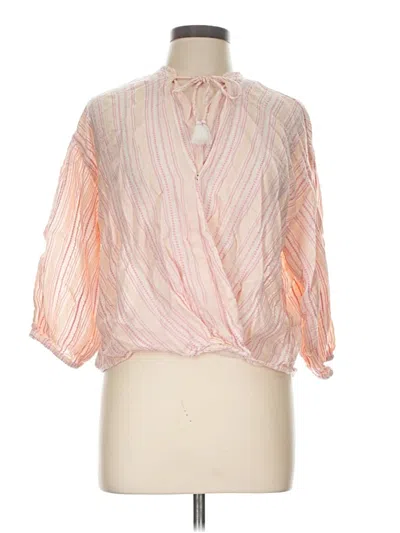Pre-owned Lou & Grey For Loft 3/4 Sleeve Blouse In Pink