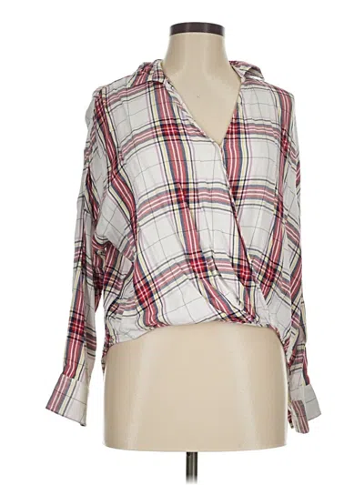 Pre-owned Lou & Grey For Loft 3/4 Sleeve Blouse In Red