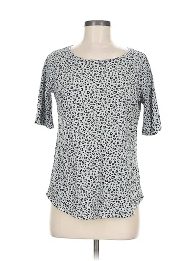 Pre-owned Lou & Grey For Loft 3/4 Sleeve T-shirt In Silver