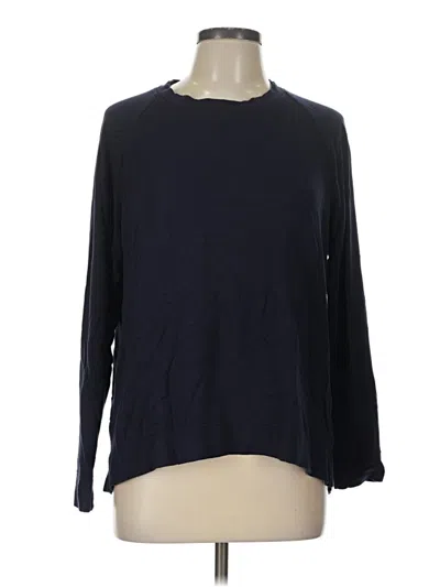 Pre-owned Lou & Grey For Loft 3/4 Sleeve Top Blue Crew Neck Tops