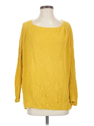 Pre-owned Lou & Grey For Loft 3/4 Sleeve Top Yellow Boatneck Tops