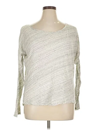 Pre-owned Lou & Grey For Loft 3/4 Sleeve T-shirt In Silver