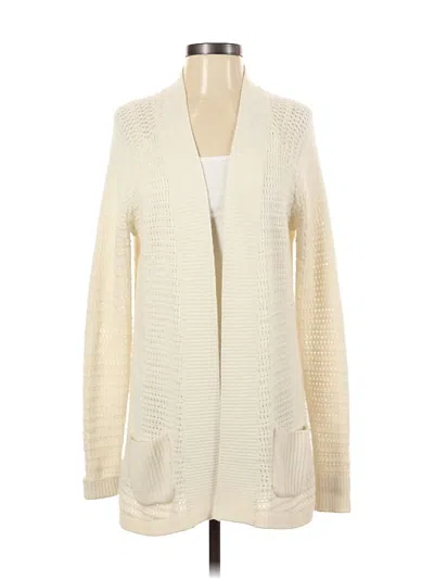Pre-owned Lou & Grey For Loft Cardigan Sweater In White