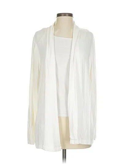 Pre-owned Lou & Grey For Loft Cardigan Sweater In White