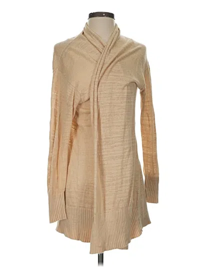 Pre-owned Lou & Grey For Loft Kimono In Tan