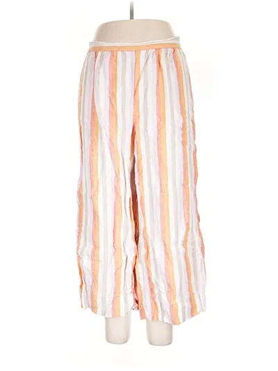Pre-owned Lou & Grey For Loft Linen Pants In Orange