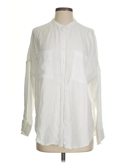 Pre-owned Lou & Grey For Loft Long Sleeve Button Down Shirt In White