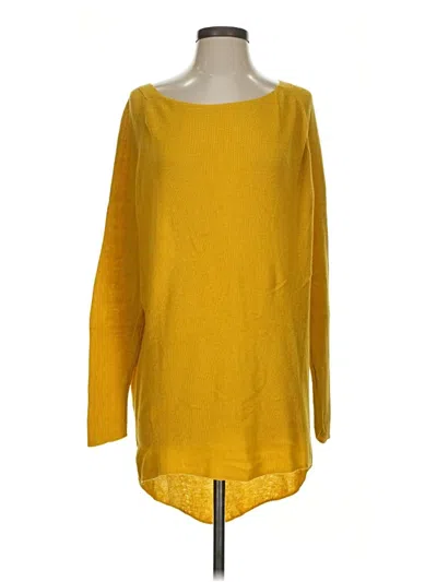 Pre-owned Lou & Grey For Loft Long Sleeve Top Yellow Boatneck Tops