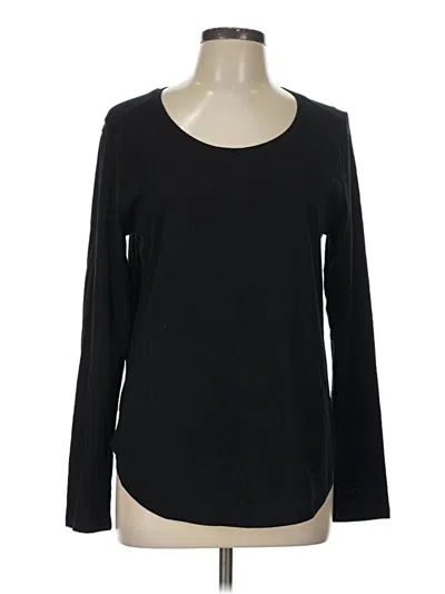 Pre-owned Lou & Grey For Loft Long Sleeve T-shirt In Black